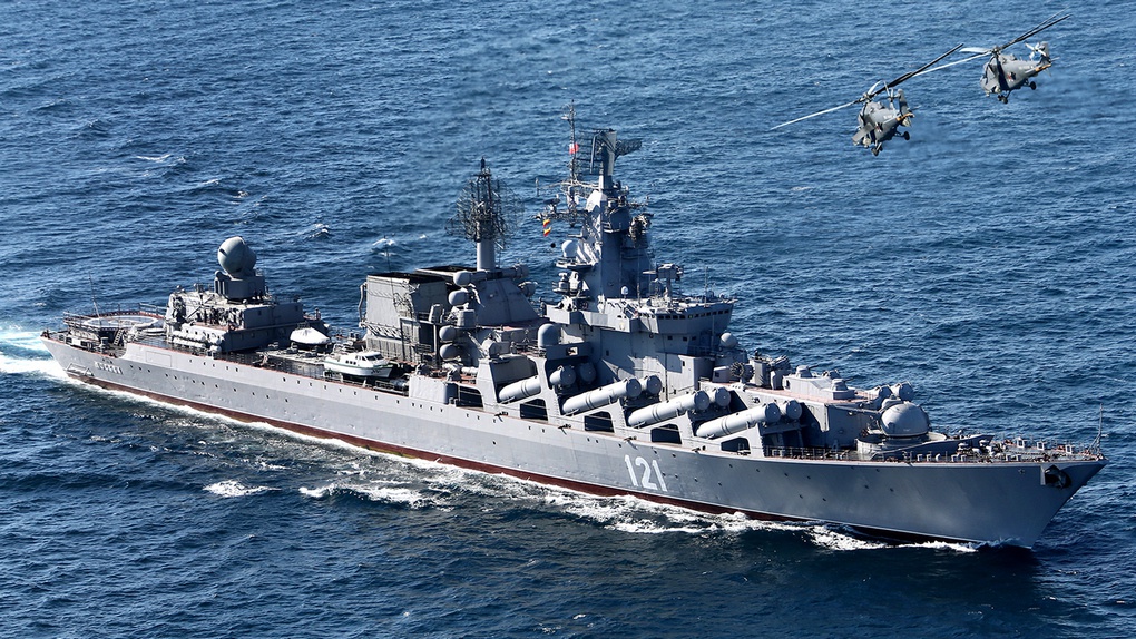 Гвардейский ракетный крейсер «Москва» Черноморского флота.