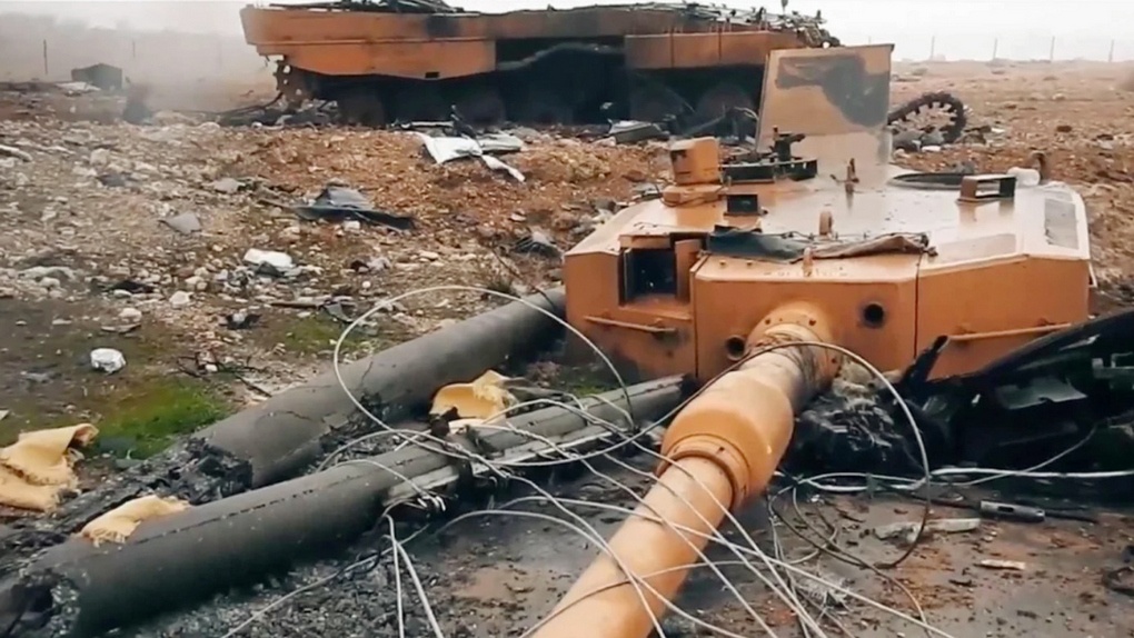 Подбитый танк «Леопард 2».