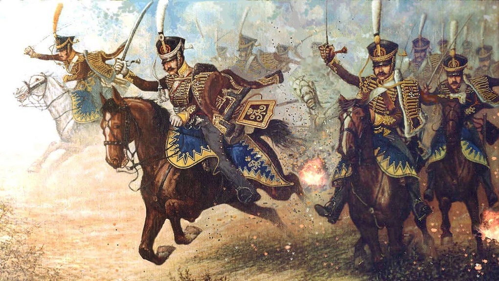 Партизанский отряд Дениса Давыдова в войну 1812 года (картина Болтышева Виктора Николаевича).
