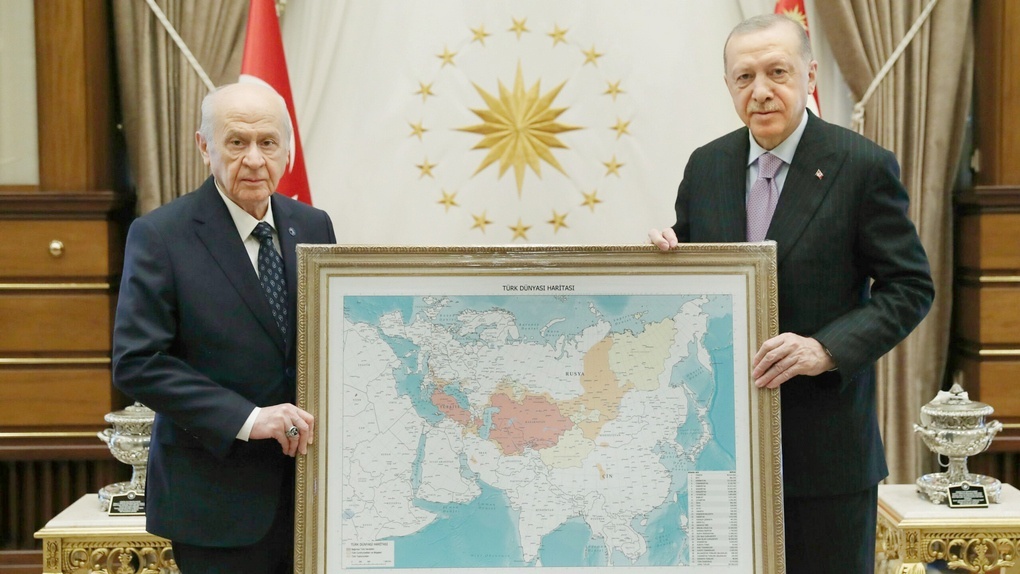Лидер Партии националистического действия Девлет Бахчели и президент Турции Реджеп Тайип Эрдоган.