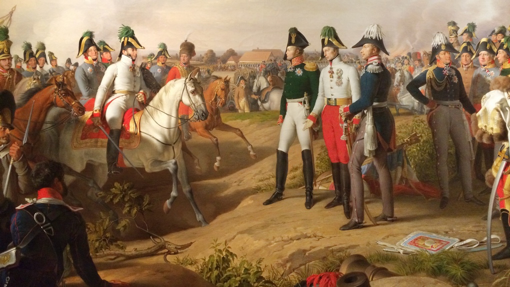 Объявление о победе после битвы при Лейпциге 18 октября 1813 г. (картина Питера Крафта).