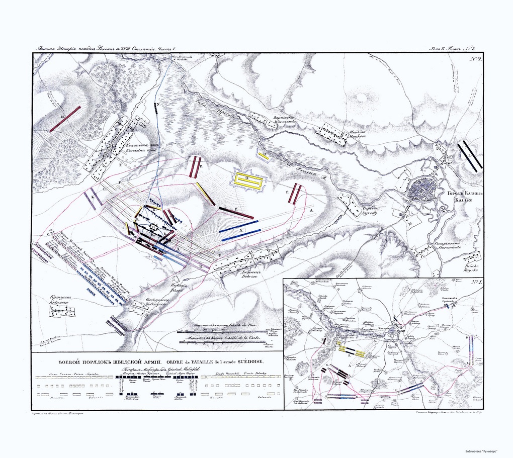 Схема битвы при Калише.