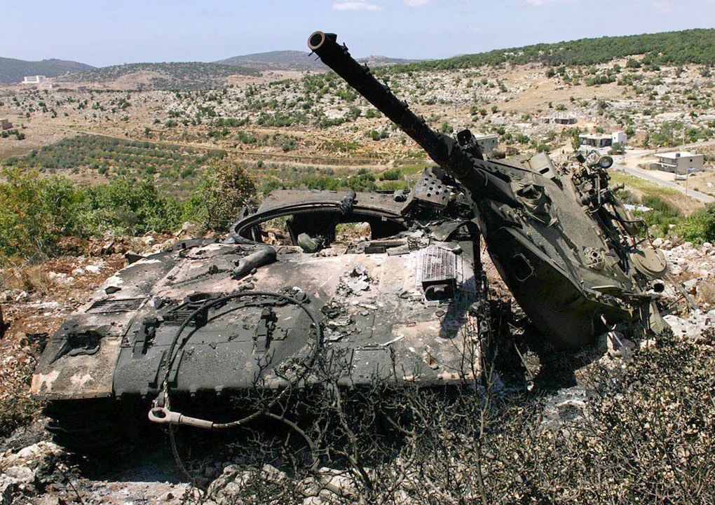 Танк «Меркава», уничтоженный бойцами ХАМАС.