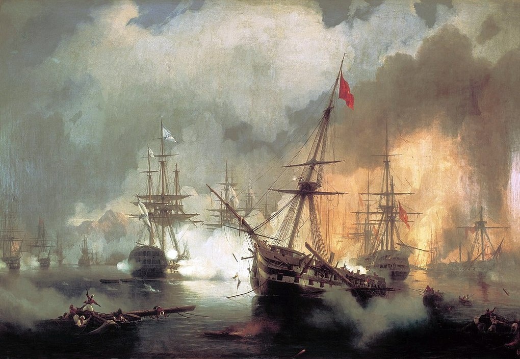 Наваринское сражение (картина И.К. Айвазовского).