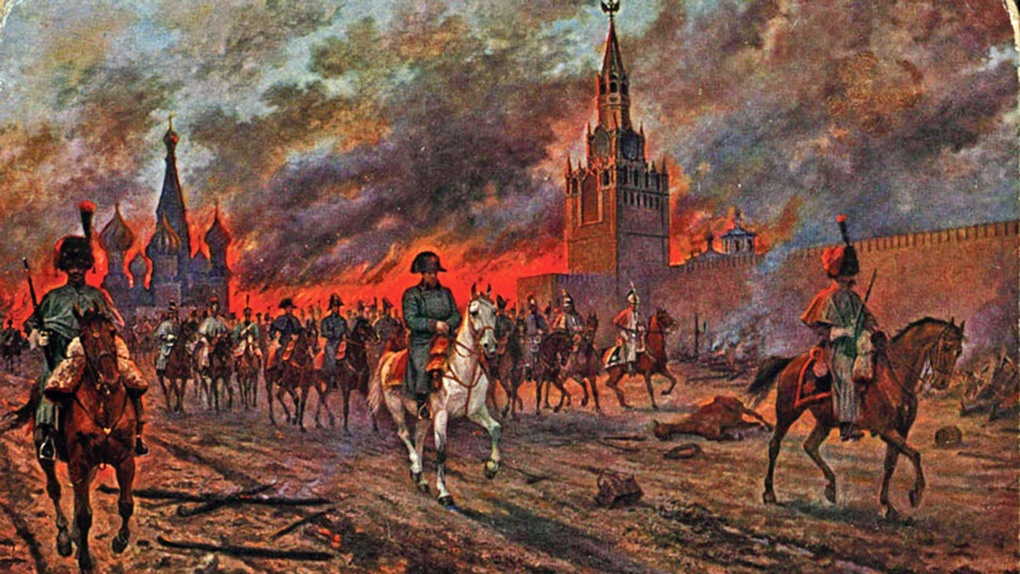Наполеон в горящей Москве (картина Виктора Мазуровского).