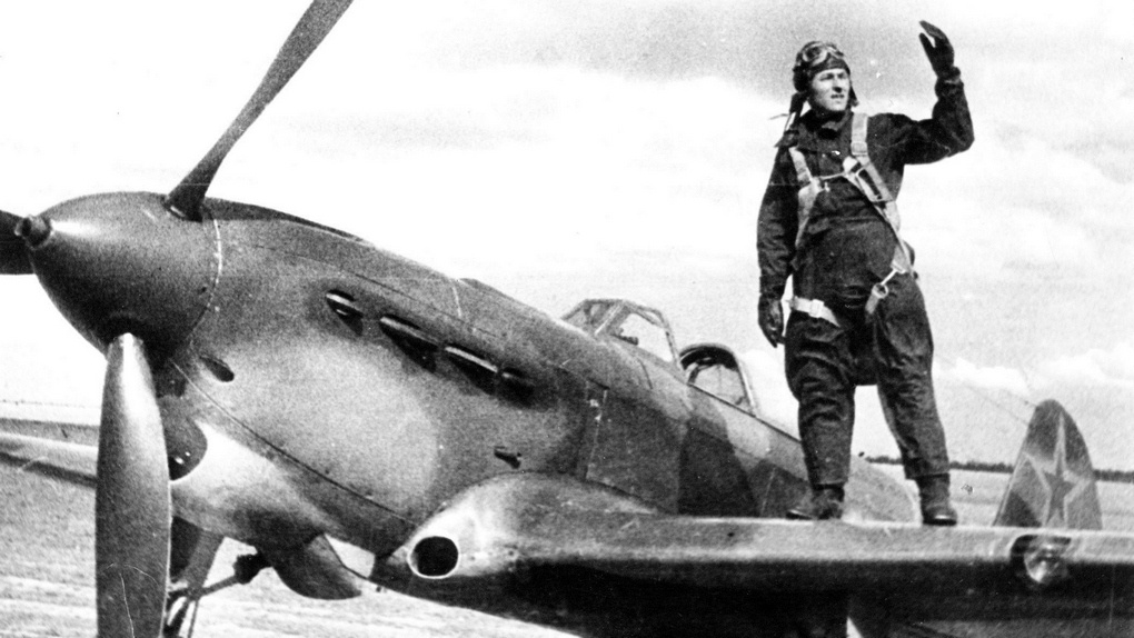 Герой Советского Союза летчик-истребитель Иван Калабушкин.