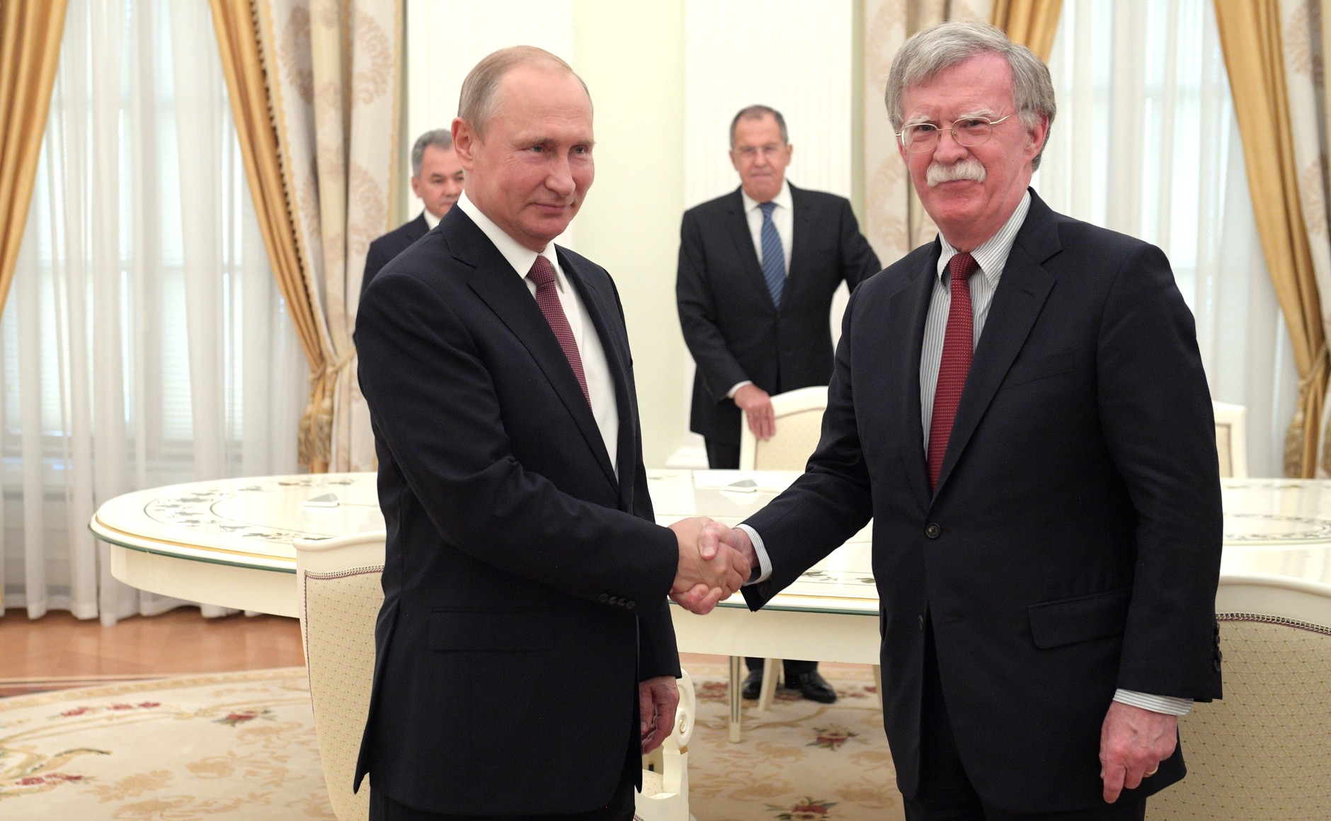 Владимир Путин принял в Кремле помощника Президента Соединённых Штатов Америки по национальной безопасности Джона Болтона.