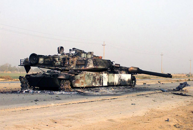 Подбитый в Ираке танк «Абрамс».
