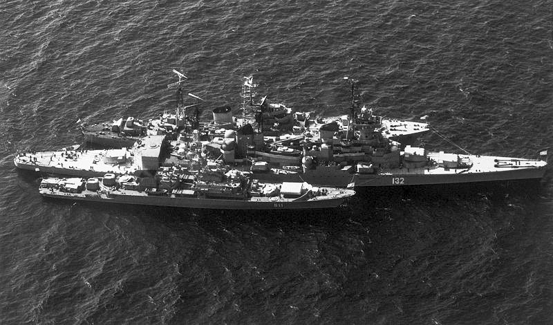 Советские корабли 5-й оперативной эскадры ВМФ в Средиземном море.