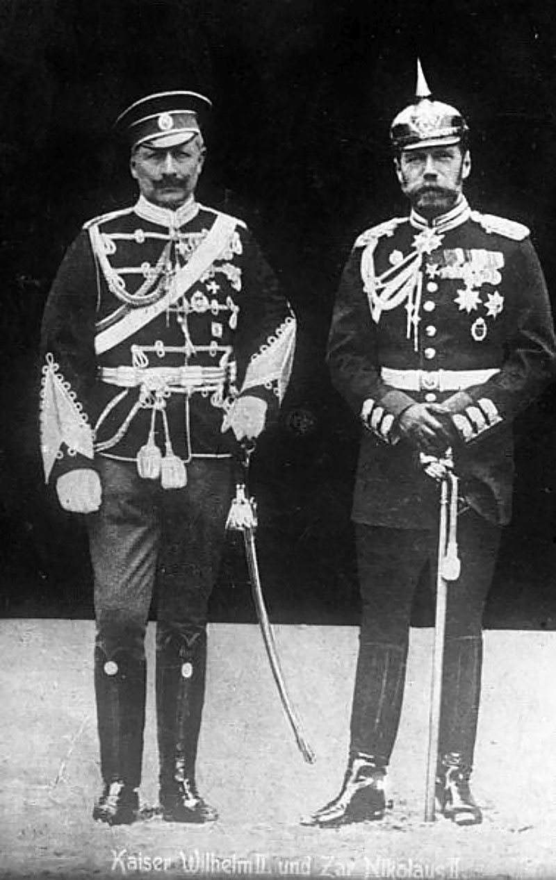 Император Германии Вильгельм II и русский император Николай II - Вилли и Ники. 1905 год.
