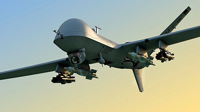 Летающие дроны с  боеприпасами вызывали?