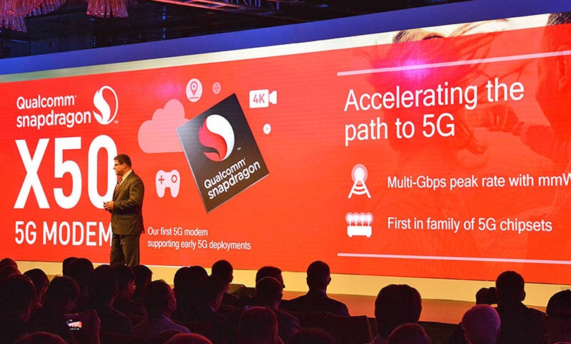 Презентация 5G модема Qualcomm Snapdragon X50.