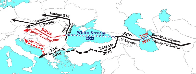 Проект строительства Транскаспийского трубопровода и выхода его в Европу.