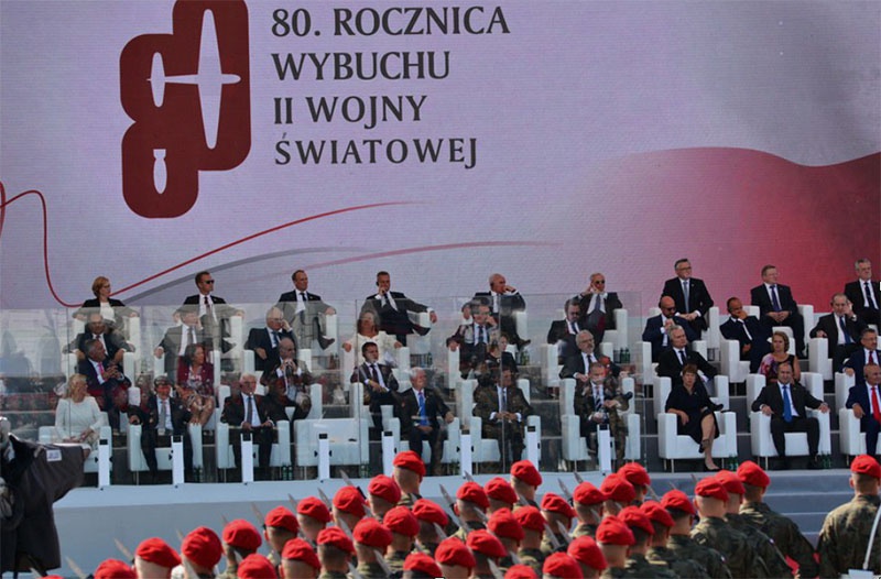 Торжественная церемония по случаю 80-й годовщины начала Второй мировой войны в Варшаве.