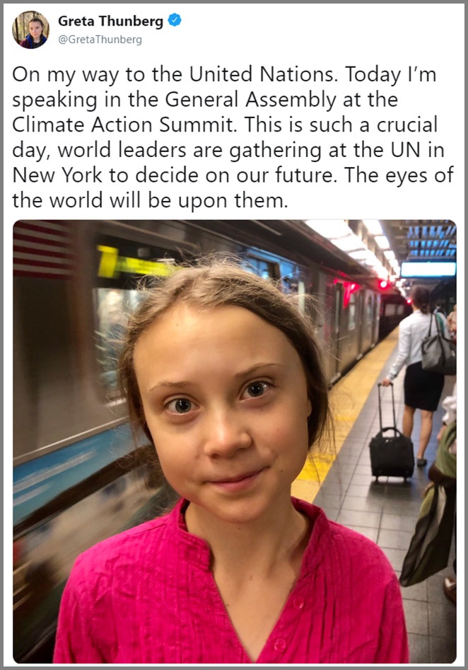 16-летняя школьница собирается бросить обвинение  «взрослым» «лидерам мировых держав» - выступить на климатическом саммите ООН в Нью-Йорке.