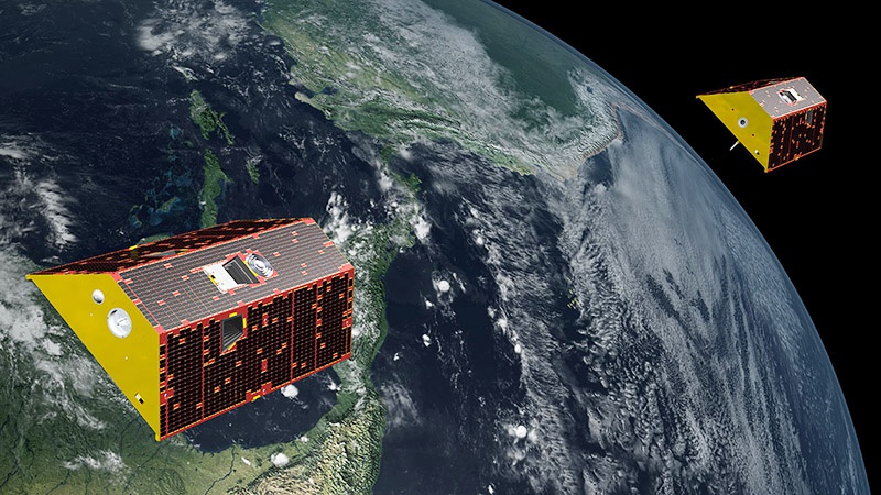 Американские спутники GRACE-FO для картографирования гравитационных полей.
