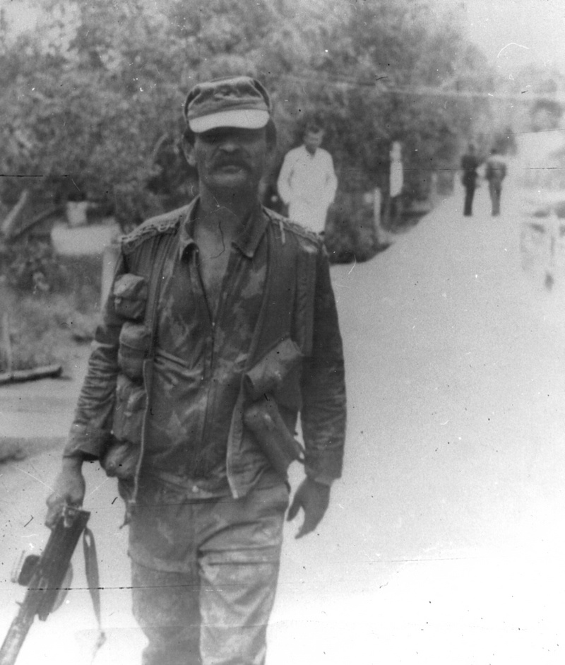 В одной из военных командировок.