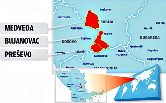 Карта предполагаемого обмена территориями.