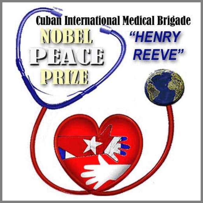 Плакат кампании в поддержку кубинских врачей.