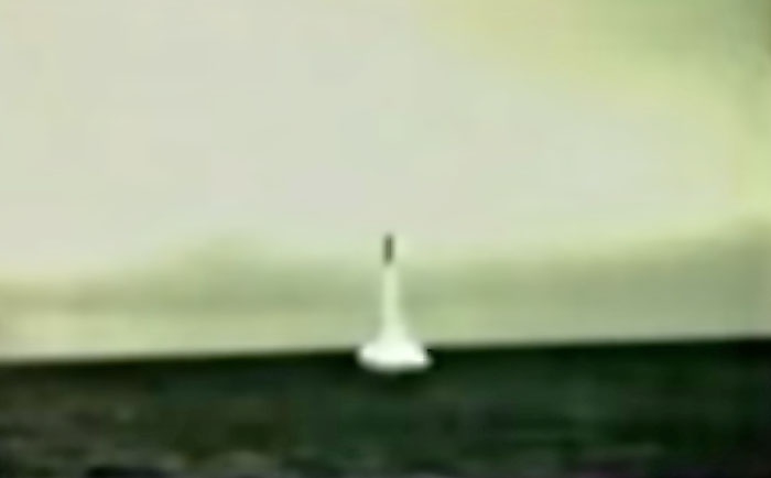 Пуск ракеты с лодки «К-407» из подводного положения в рамках операции «Бегемот-2» в августе 1991 года.