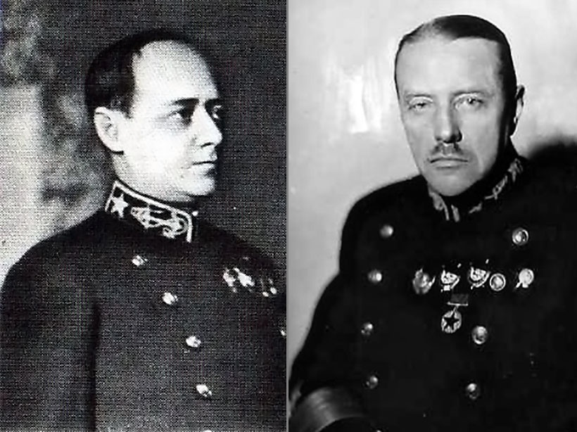 Адмиралы Иван Исаков (слева) и Лев Галлер.
