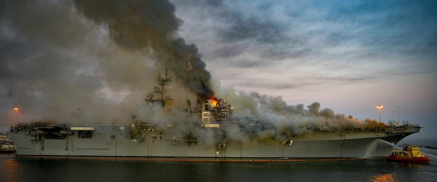 «Хотя пожар начался в результате поджога, судно было потеряно из-за неспособности экипажа потушить пожар…»