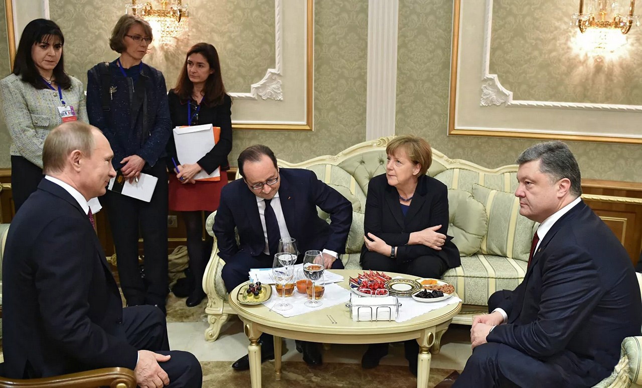 12 февраля 2015 г. в Минске прошли переговоры в «нормандском формате» по урегулированию ситуации в Донбассе.