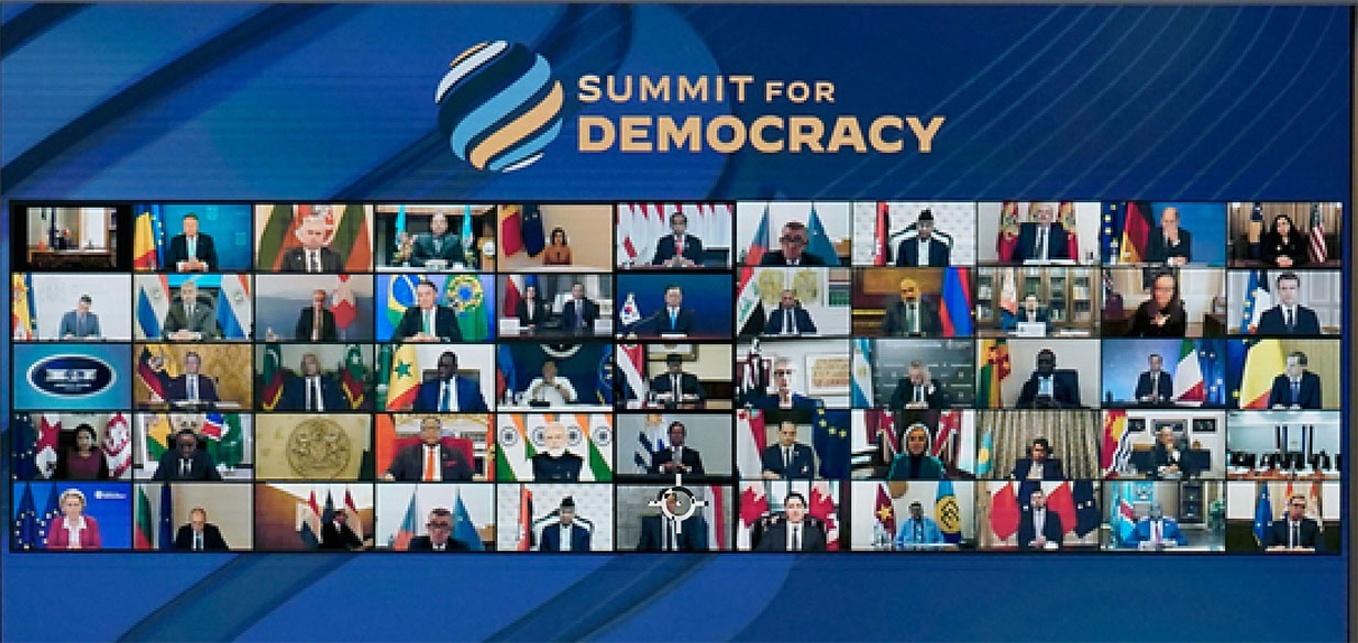 «Учители» из Белого дома провели на удалёнке урок новояза «демократии» с участниками «Саммита за демократию» из 109 стран, готовых «порадеть за демократию асимметричным методом».