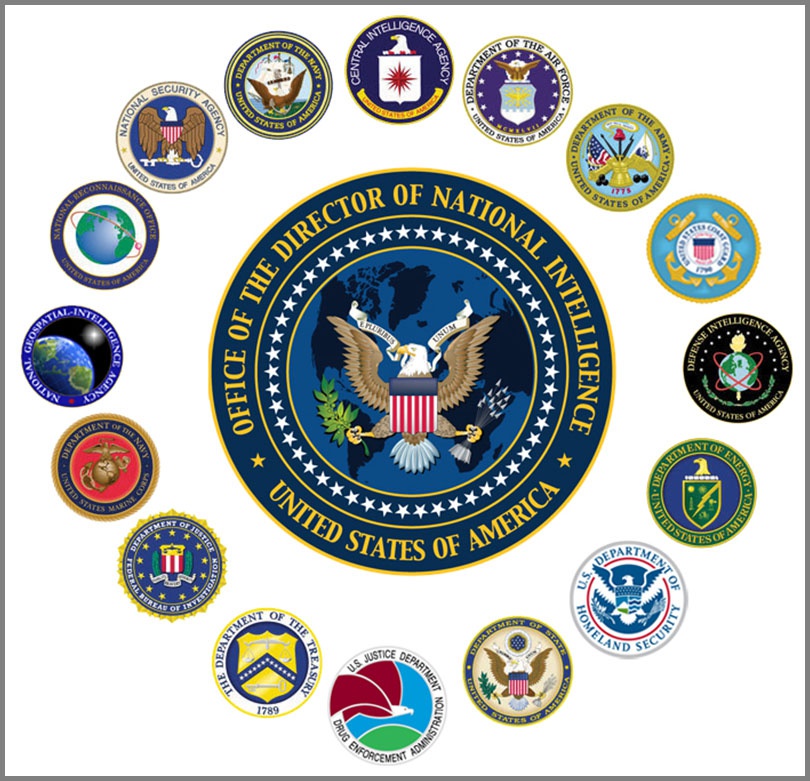 Разведывательное сообщество США состоит из 16 агентств и организаций под управлением директора национальной разведки.