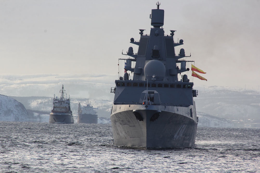 Отряд кораблей ТОФ держит курс на Средиземное море.