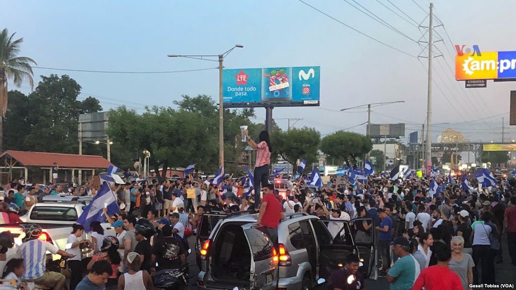 Протесты в Манагуа. Никарагуа, 2018 г.