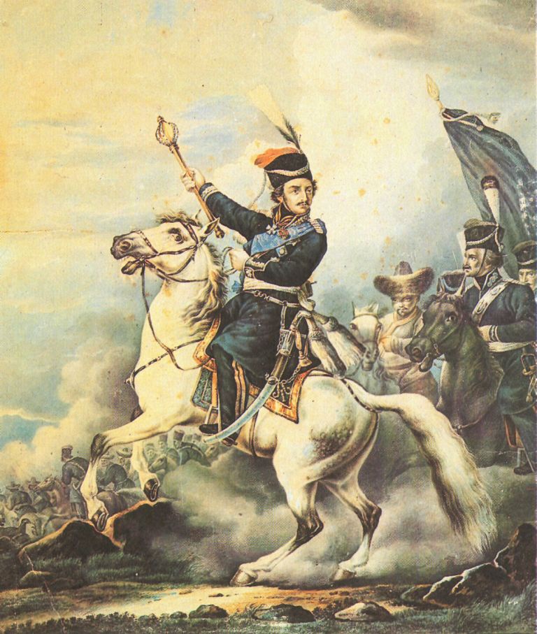 А.О. Орловский. Портрет М.И. Платова на коне.