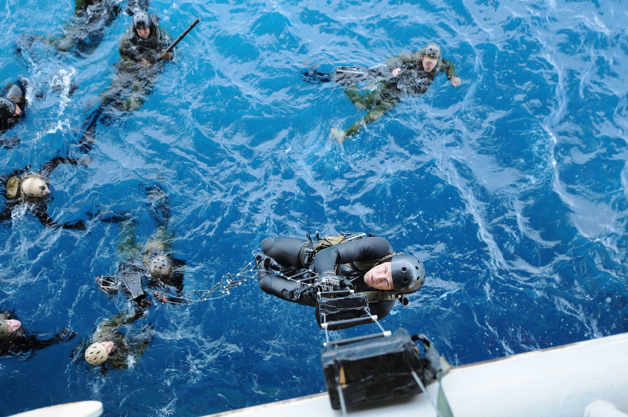 Специальные формирования ВМС действую и на воде, и на суше.