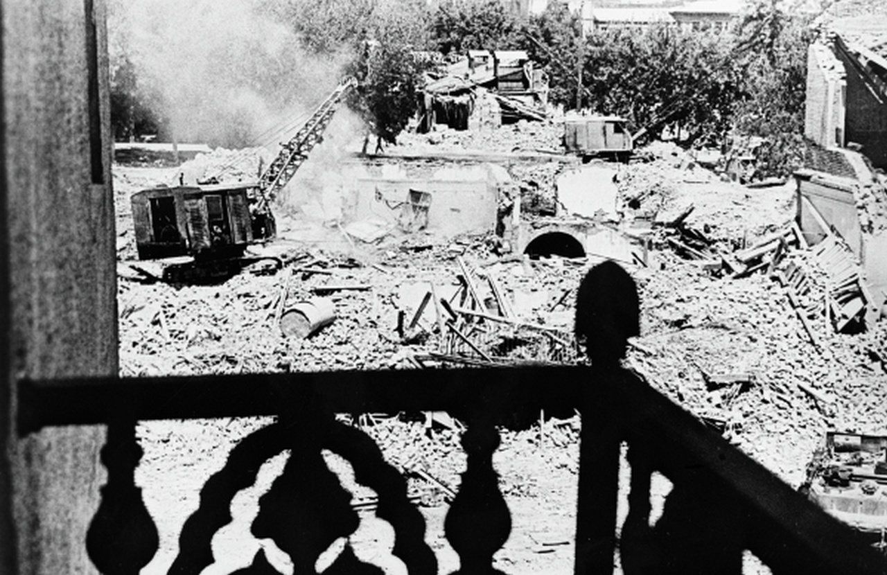 Центр Ташкента после землетрясения 1966 года.