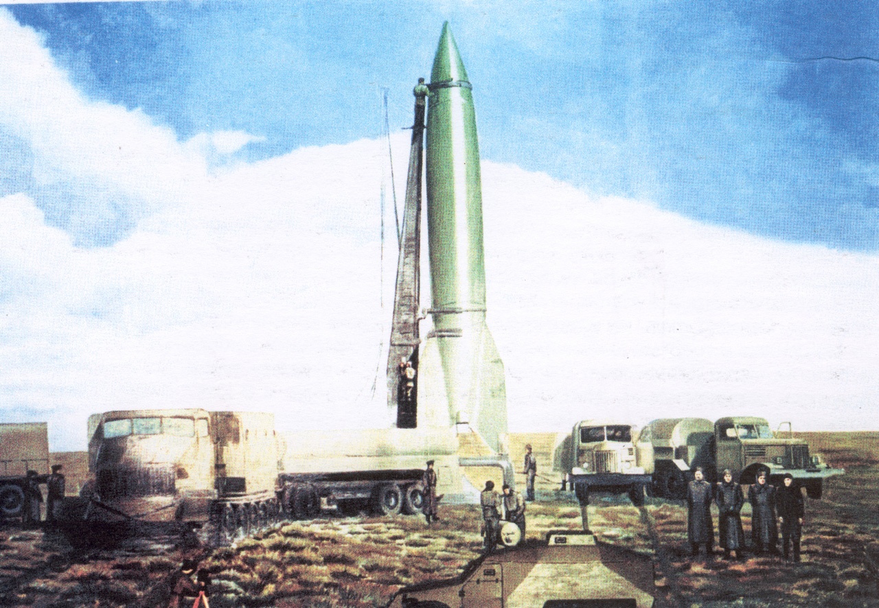 Ракета ФАУ-2 на стартовой позиции.