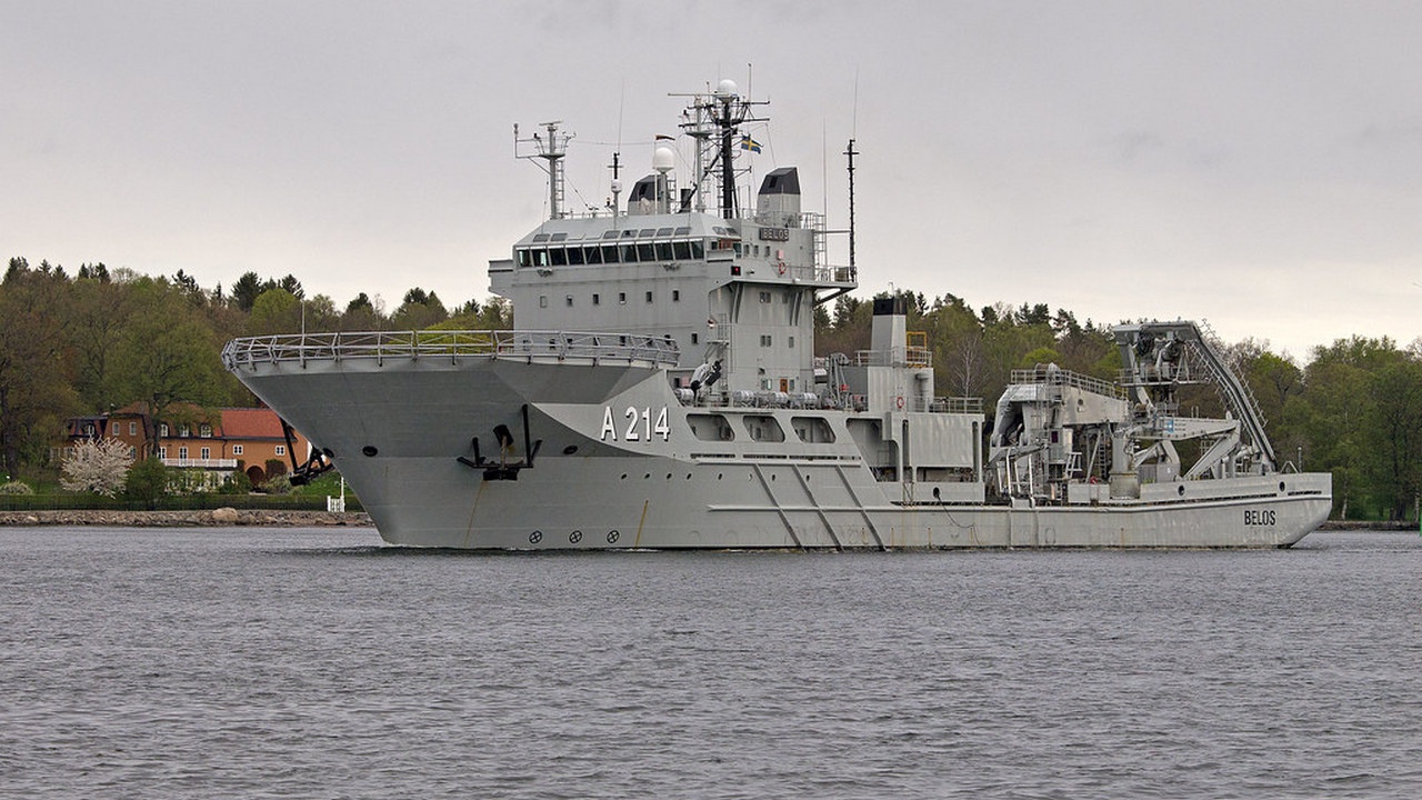 Судно-спасатель подводных лодок HMS Belos ВМС Швеции было задействовано в ходе расследования.