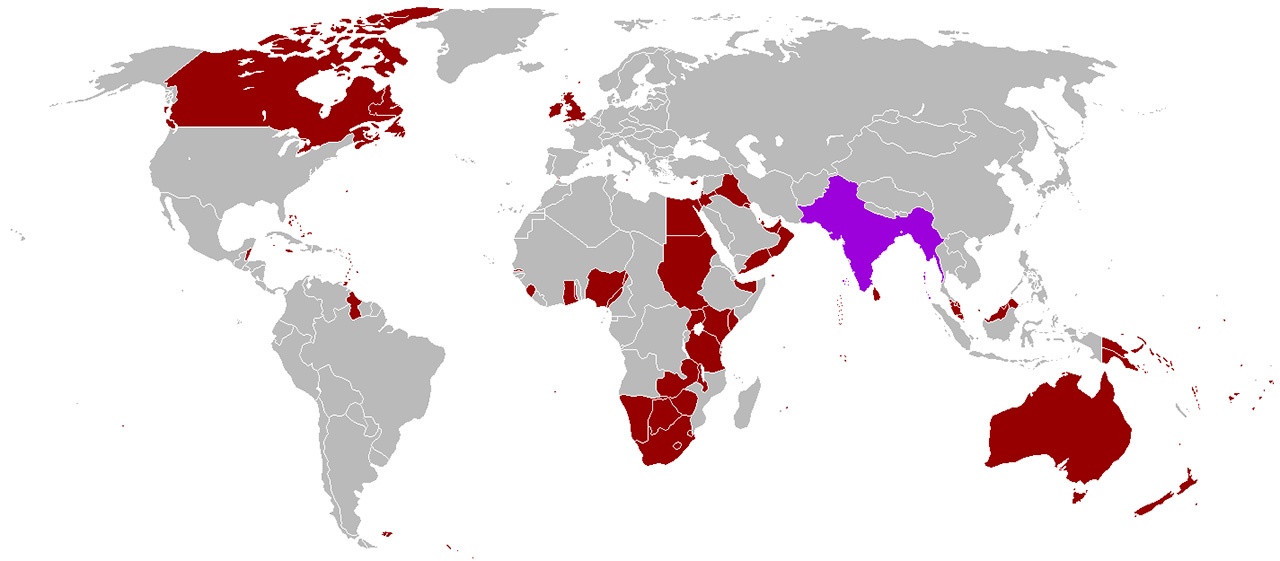 Британская империя в 1921 году.