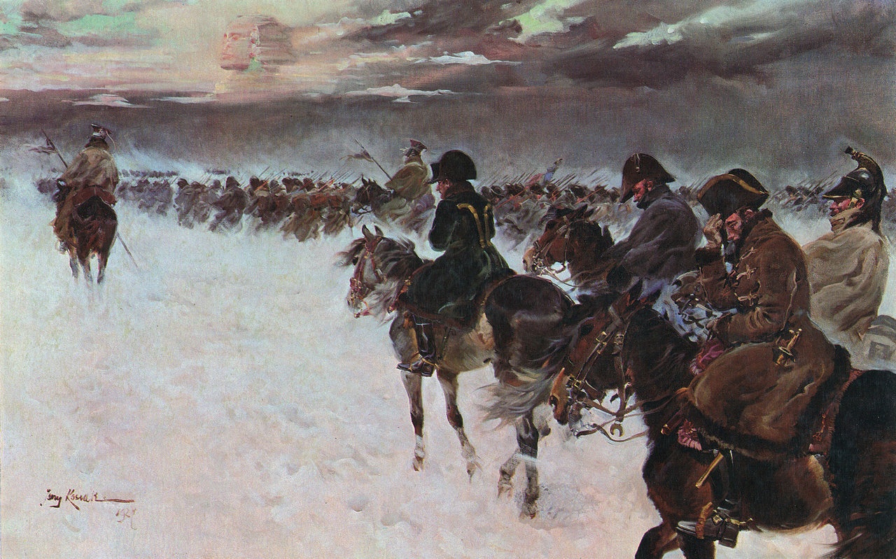 Отступление Наполеона из России (картина Ежи Коссака).