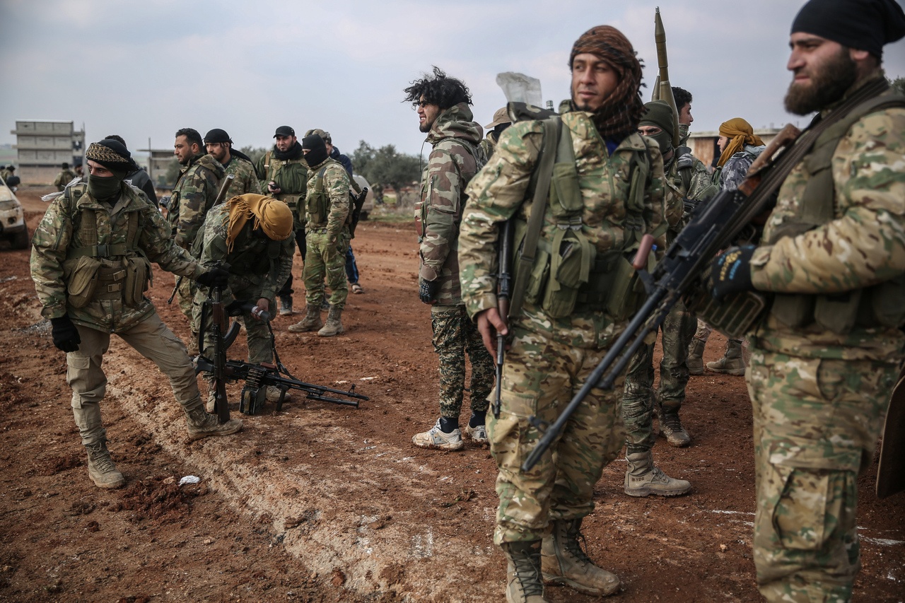 Поддерживаемые Турцией сирийские боевики.