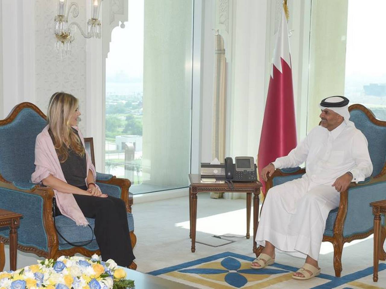 Ещё 1 ноября Ева Кайли как вице-председатель Европарламента встречалась с премьер-министром Катара.