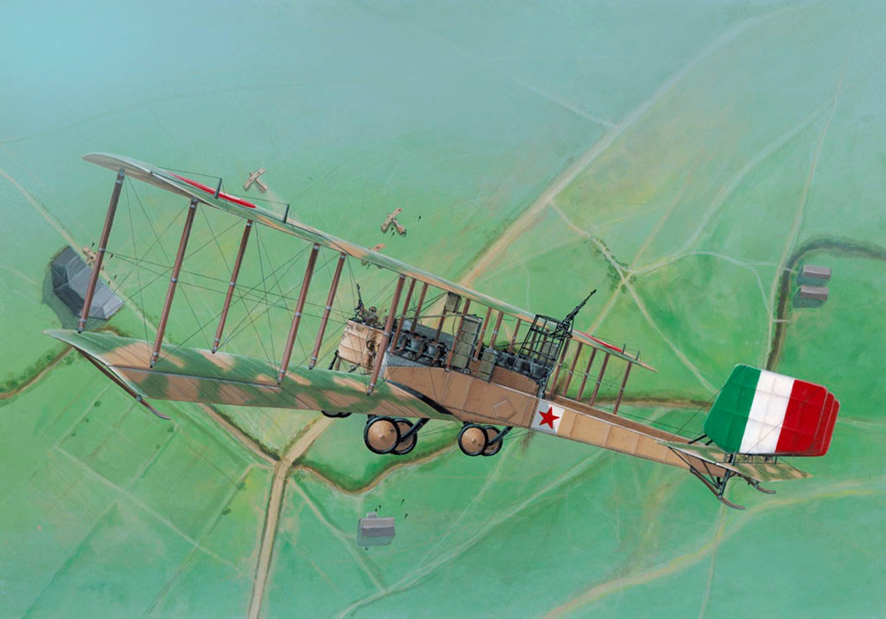 Итальянский бомбардировщик Caproni Ca 3 времён Первой мировой войны.