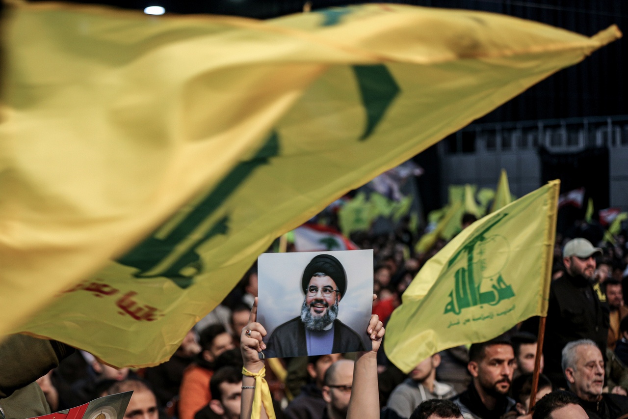 Сторонники движения «Хезболла» на митинге в Ливане, январь 2023 г.