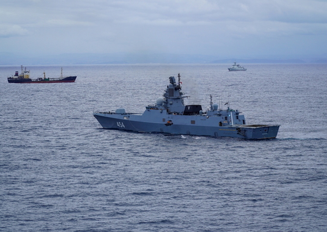 В Индийском океане прошли военно-морские учении России, Китая и ЮАР, февраль 2023 г.
