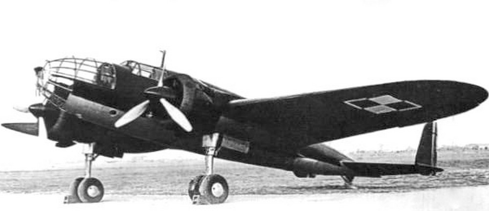 Польский бомбардировщик PZL P-37B «Los».