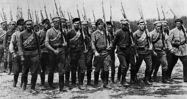 Красноармейцы периода Гражданской войны