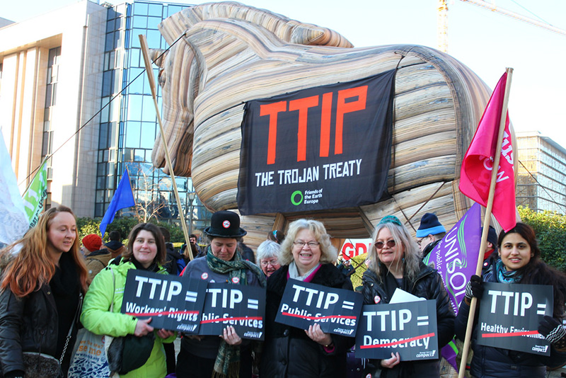 Массовые протесты против TTIP прошли  во многих странах.