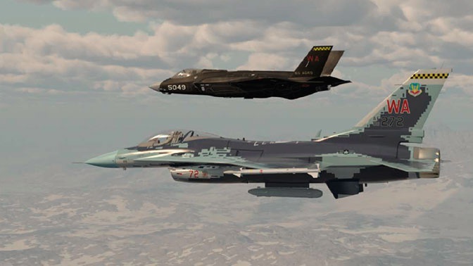 Американский истребитель F-16 перекрасят под Су-57 Американский истребитель F-16 перекрасят под Су-57
