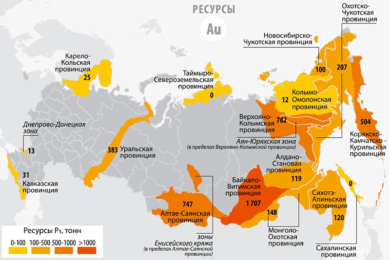 Карта золотых земель