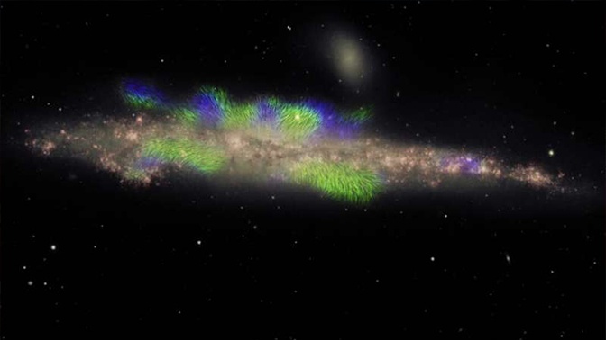 Ученые впервые сделали фото магнитного поля вокруг галактики