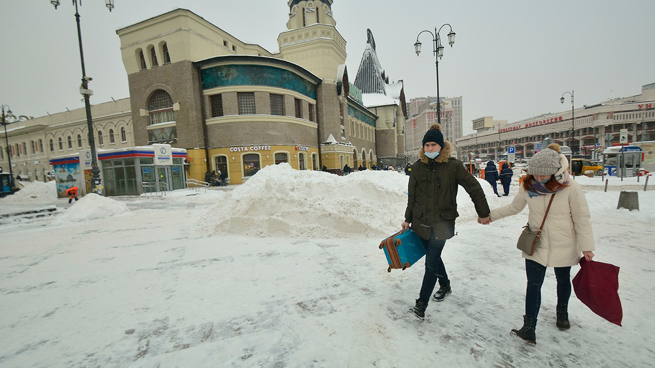 Каким будет январь в москве. Москва 7 января 2018 снег.